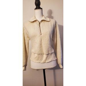 Derek Heart Sherpa Turtleneck Sweater M Ivory